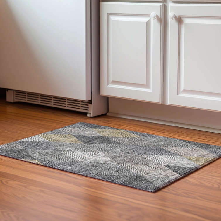 Premium Machine Washable Prisco Pewter Rug