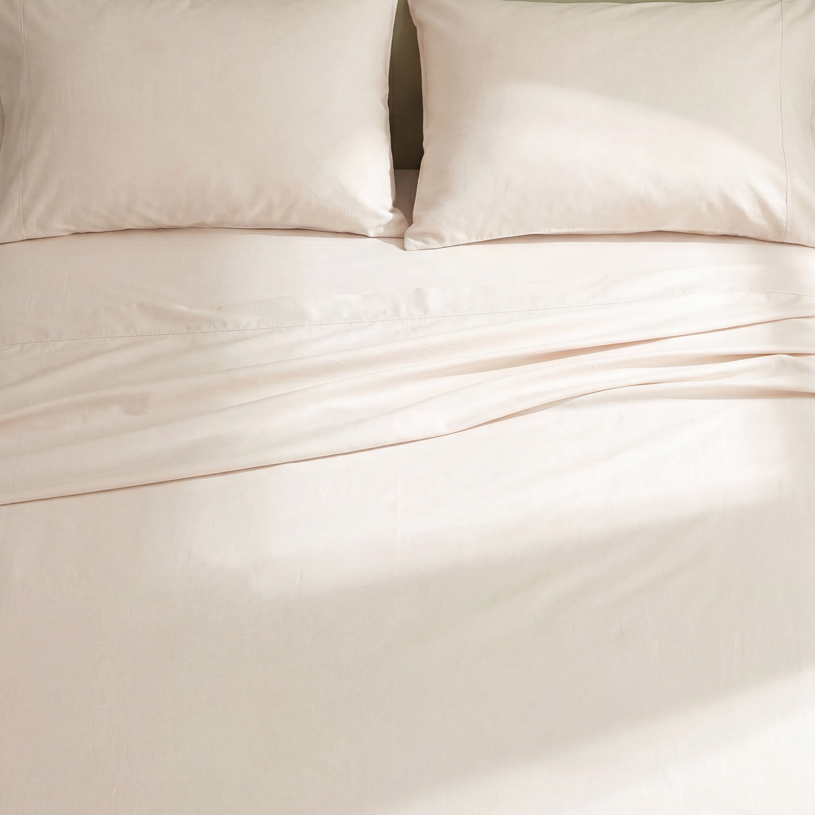 Double Stitch 100% Cotton Sheet Set, Oat, King Sheet Set with 2 Pillowcases