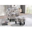 Fauteuil d'appoint moderne avec repose-pieds