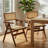 Bamboo Folding Chairs Lightweight And Sturdy Space Saving Design No Assembly Required Comfortable Breathable Backrest And Armrests Perfect For Dining Room Balcony Or Cafe Available In Three Colors | 2Pcs-752884882-752884883
