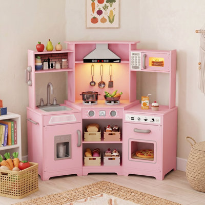 Palig Wooden Corner Kids Toddler Kitchen Set