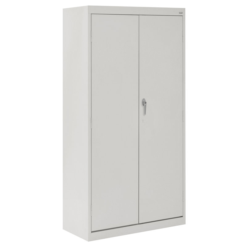 Steel Single Storage Cabinet ( 66'' H x 30'' W x 15'' D), Dove Gray