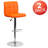 Leonardo Contemporary Quilted Vinyl Adjustable Height Barstool with Chrome Base-31020390