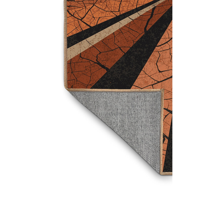 Tapis brun moderne lavable à la machine Wimberley Apocalyptic, 7x10