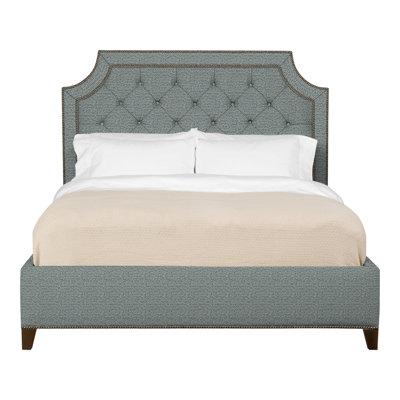 Audrey/Asher Queen Tufted Upholstered Low Profile Panel Bed