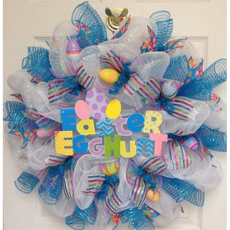 Easter Wreath Glittering Easter Egg Hunt