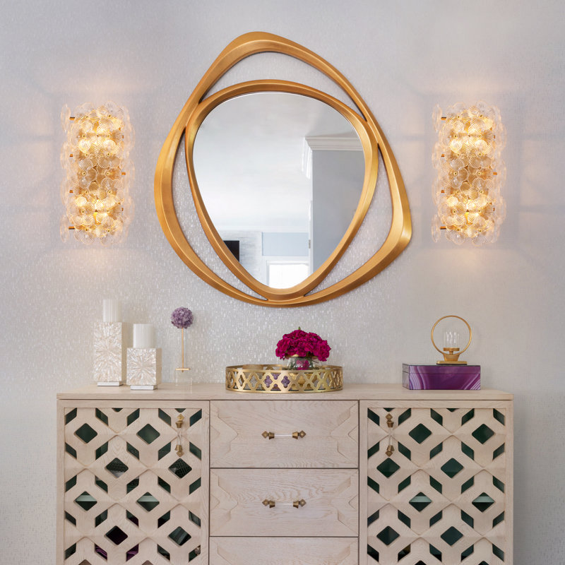 2-Light Glass Floral Wall Sconce