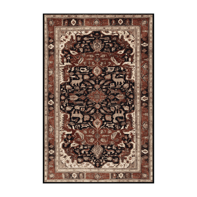 Tapis brun lavable à la machine, Tapis de couloir 2 pi x 5 pi