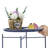 Jarrion End Table Set with Storage Bag Tray Top Foldable X-Shaped Legs-1022923318