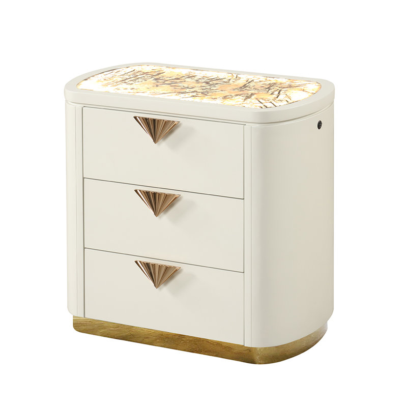 Ensemble de chambre à coucher rembourrée Zimran, Très grand lit, 5 Pcs: Dresser, Mirror, Bed, Nightstand, Chest