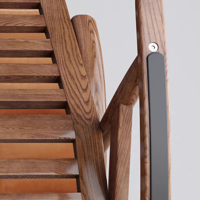Solid Wood Rocking Chair, Brown