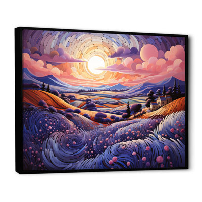 «Countryside The Violet Field IV», reproduction sur toile