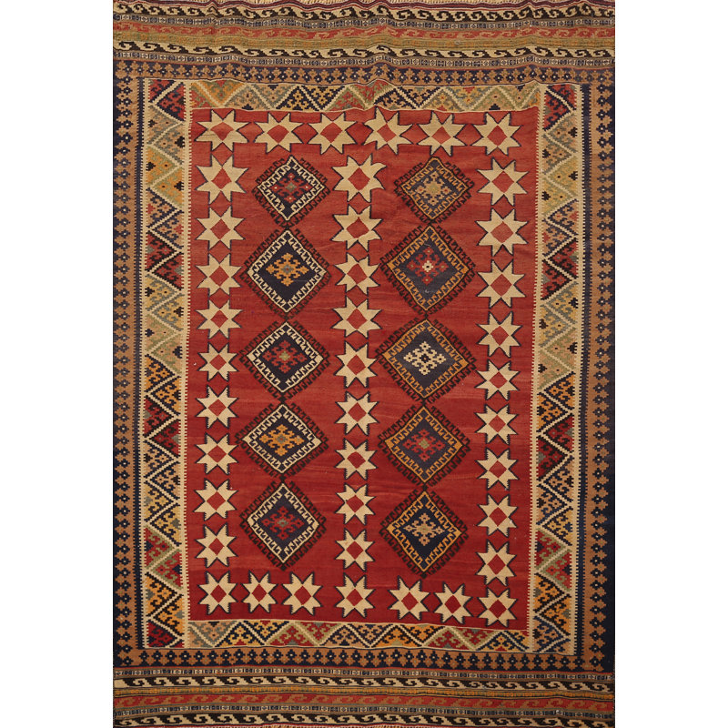 Tapis kilim à teinture végétale 6 x 8
