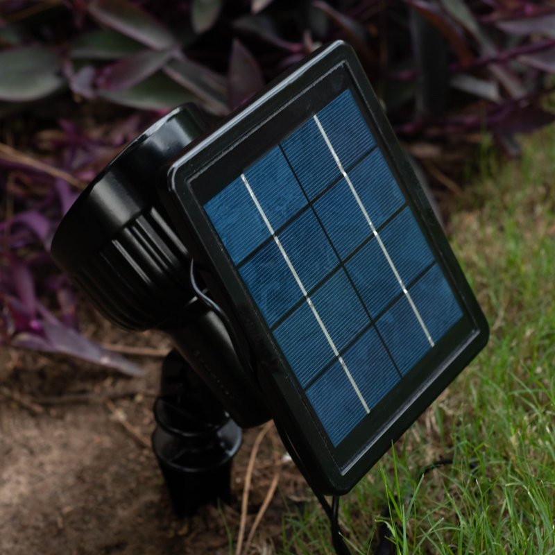 Projecteur à énergie solaire noir progressif, Blanc brillant