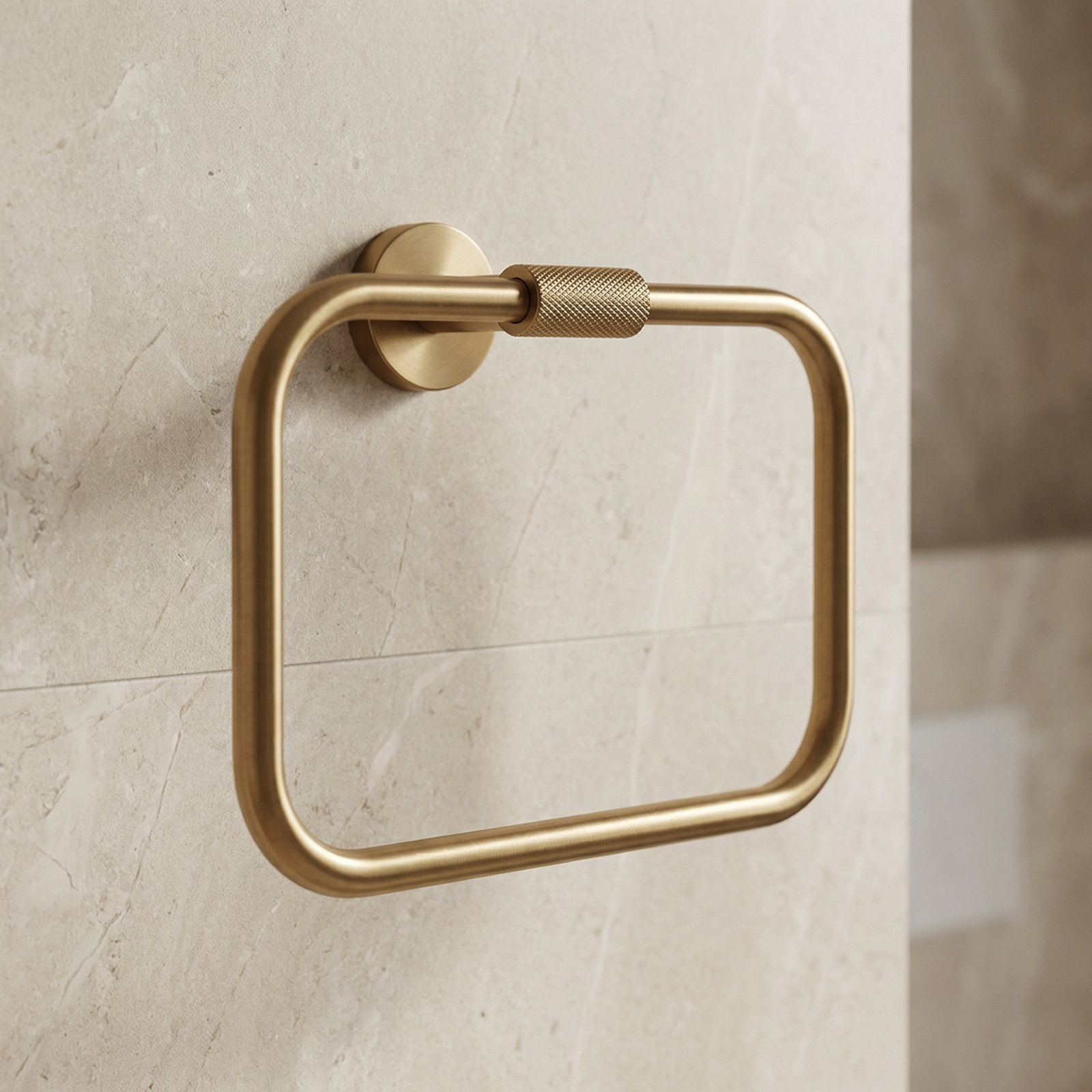 Forward Towel Ring, Brushed Gold