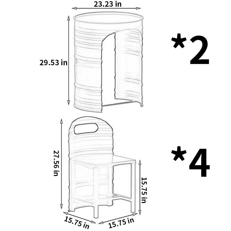 Ensemble de salle à manger 23,23 po Koball