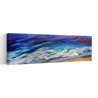 Vibrant Ocean Waves Abstract Modern Contemporary Landscape Nature Wall Art