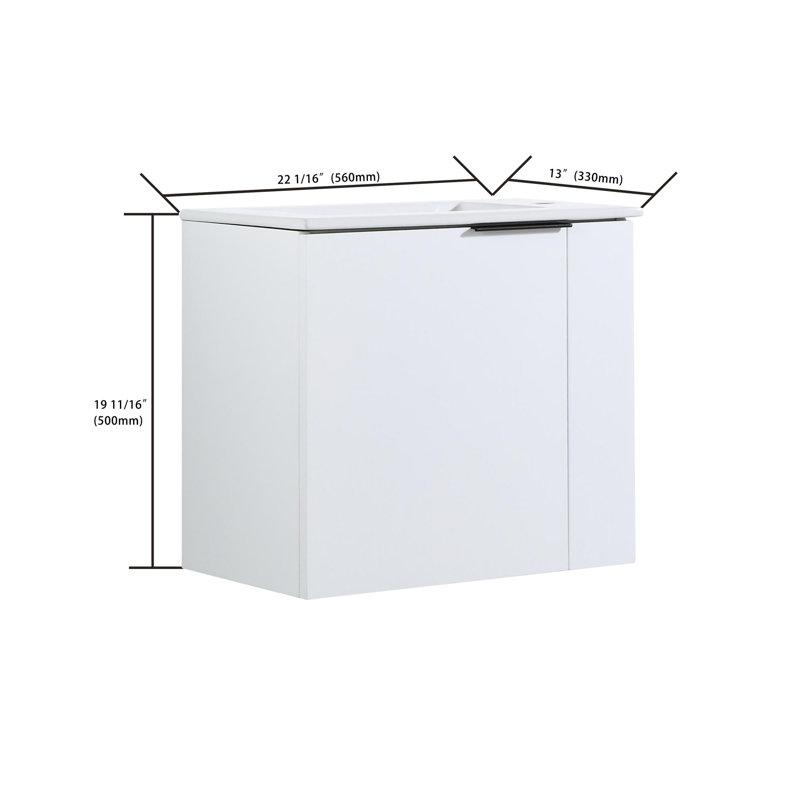 22” Bathroom Vanity, White
