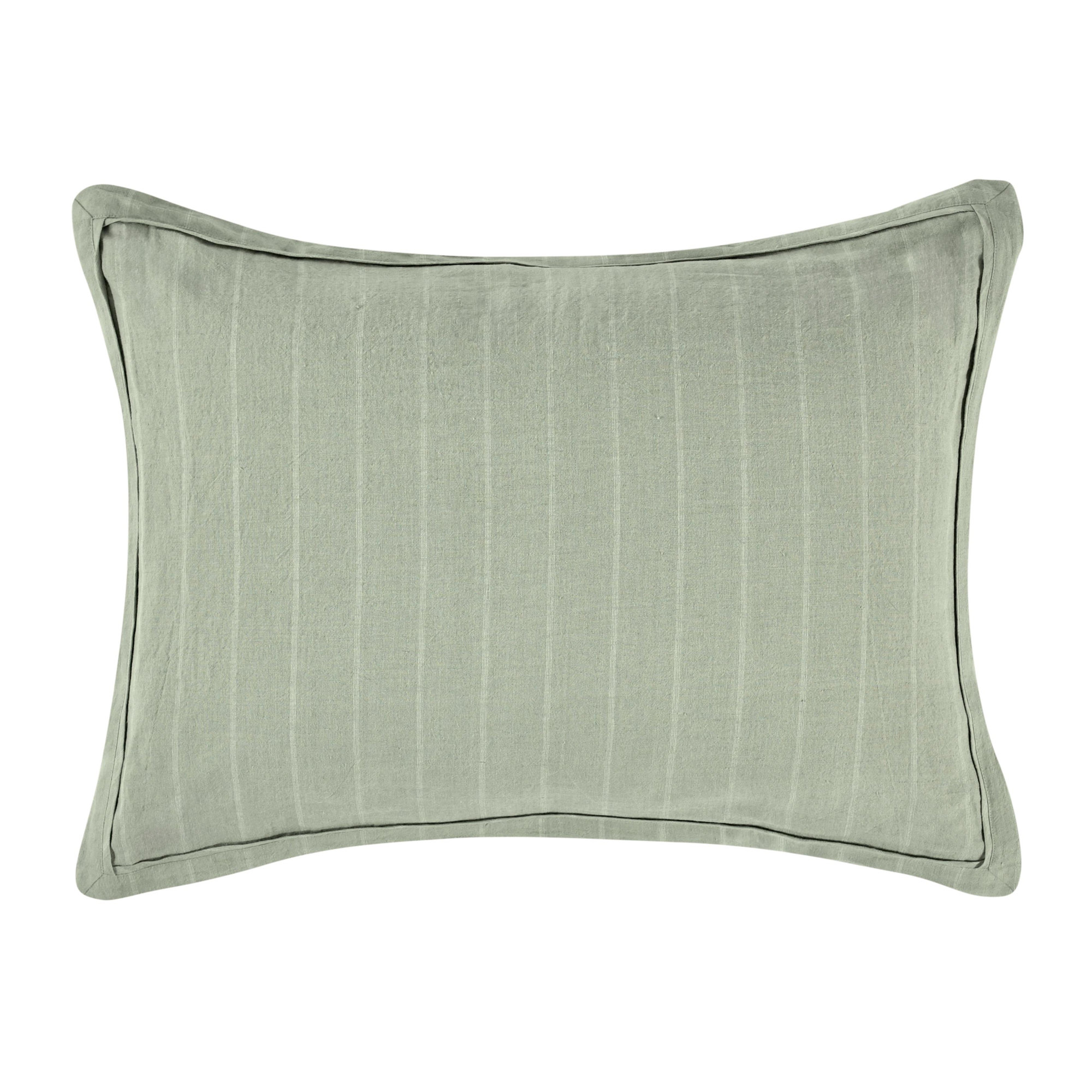 Keegan Belgian Flax Linen Sham Set, Sage Green, Standard