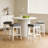 Set of 2 Upholstered Counter Height Bar Stools, PU Leather Barstools Kitchen Island Stools With Saddle Seat-1957214717-1957214718