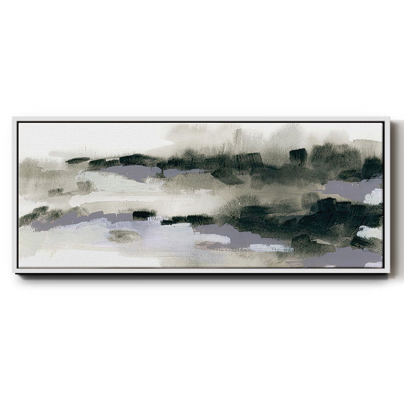 Abstract  March VI- Framed Canvas, 20" H x 50" W