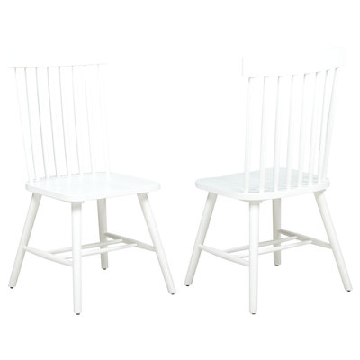 White Spindle Back Dining Side Chair (Set of 2)