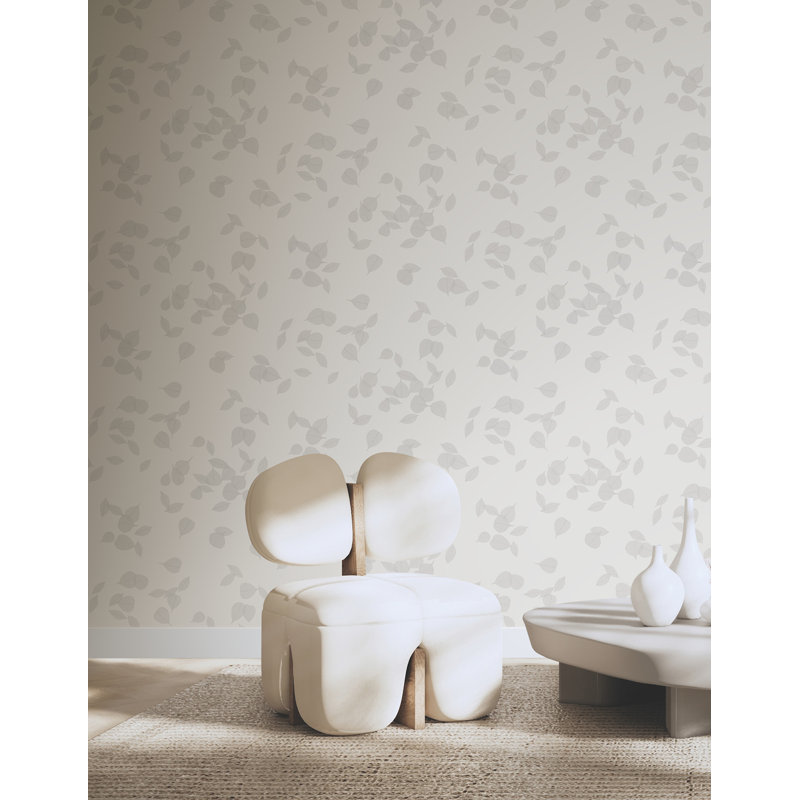 Papier peint feuilles de gula, Gris
