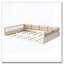Lit plateforme tapissier en bois pleine grandeur avec garde-corps et coussin-51122337