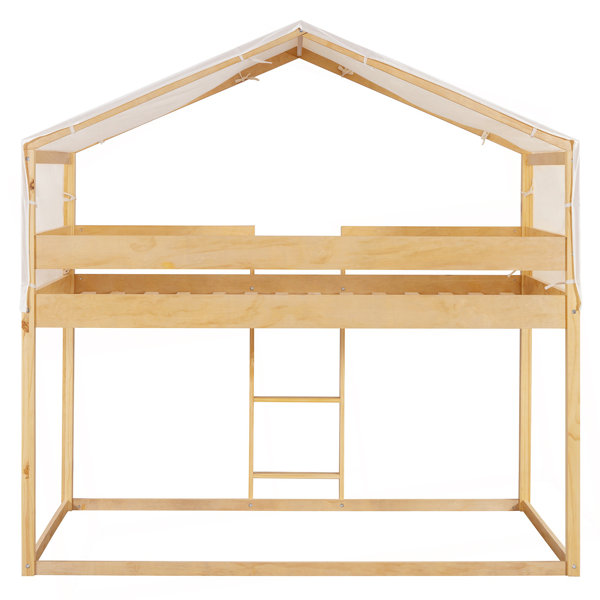 Ophelia & Co. Twin Over Twin Wood Bunk Bed With Tent - Wayfair Canada