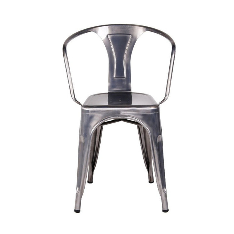 Chaise de patio empilable Nunes, Gris