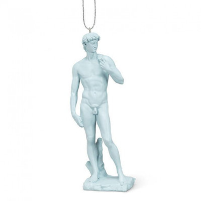 Pale Blue David Statue Ornament