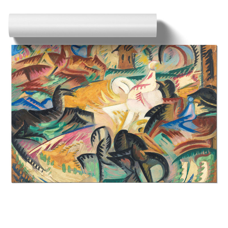 Horses by Alice Bailly - Frameless Print, 21cm H x 30cm W x 0.1cm D