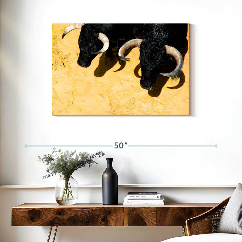 Fighting Bulls, 24" H x 36" W