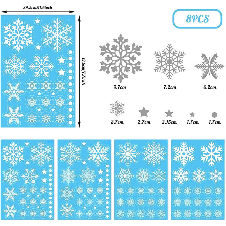 Snowflake Stickers Decals, Christmas Sticker Window