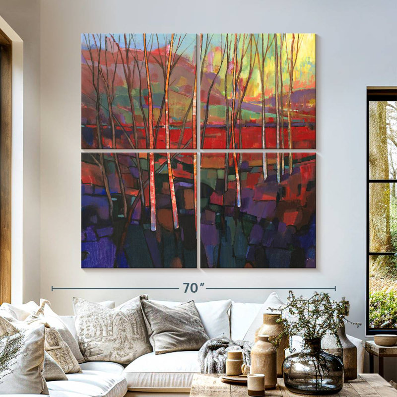 Alvord Patchwork Trees I, 57" H x 57" W