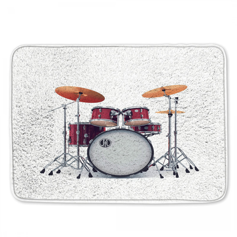 Red Drum Kit Bath Mat, 24in W x 17in L