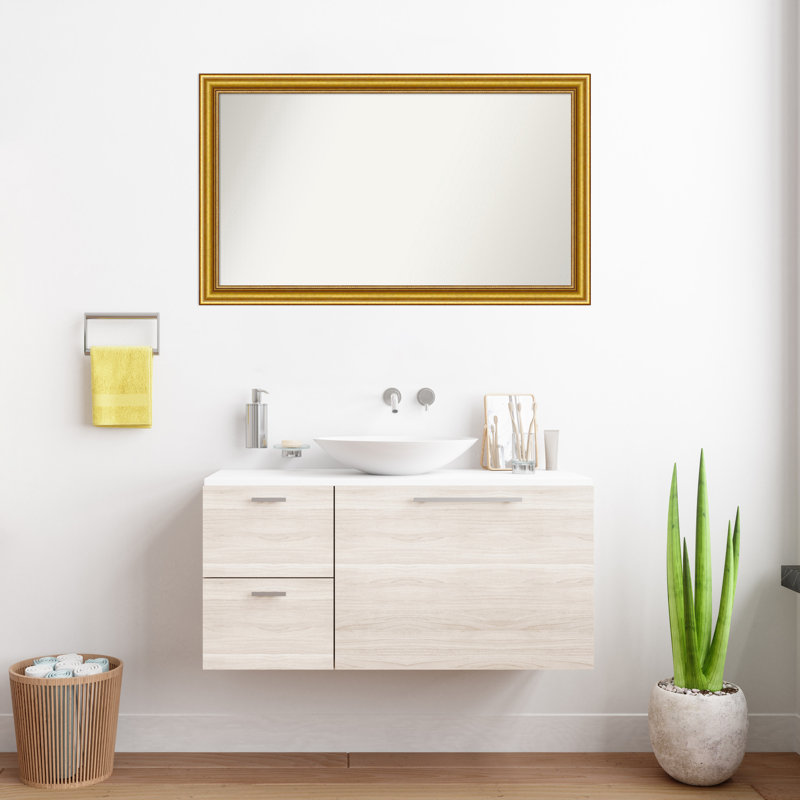 Townhouse Gold Non-Beveled Bathroom Wall Mirror, 24,75 po x 41,75 po