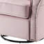 Élégante chaise rose avec housse amovible et garniture cloutée - pour le salon, planeur polyvalent qui s'adapte à l'espace