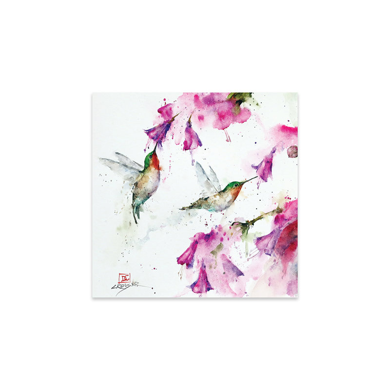 «Hummingbirds and Floral» par Dean Crouser - impression non encadrée