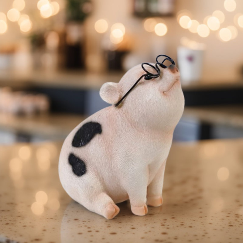 Figurine de cochon 5 "avec lunettes H
