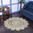 Rackers Hand Woven Jute Eco-Friendly Solid Area Rugs - Round, Beige Color, Oriental Design, Low Pile, Natural Fiber, Outdoor Indoor Handmade Area Rugs for Living Room, Bed Room