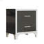 Élégante table de chevet ultrabrillante avec poignée en métal, table de chevet à miroir avec 2 tiroirs pour la chambre à coucher et le salon-2106828664