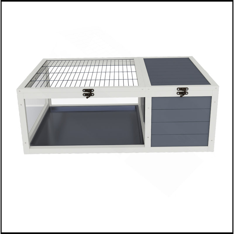 Cage de reptile 39,5 "avec tortue en bois
