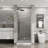34"X 72" Bifold Frameless Glass Shower Door 1/4 Inch Tempered Clear Glass Pivot Swing Shower Panel, Foldable-115218396