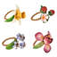 Meadow Walk Floral Napkin Ring Assorted Set/4 - Multi