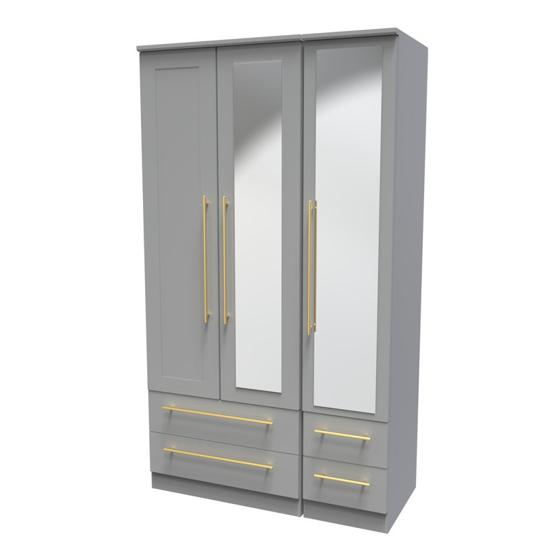 Behrad Manufactured Wood Wardrobe, Dusk Grey