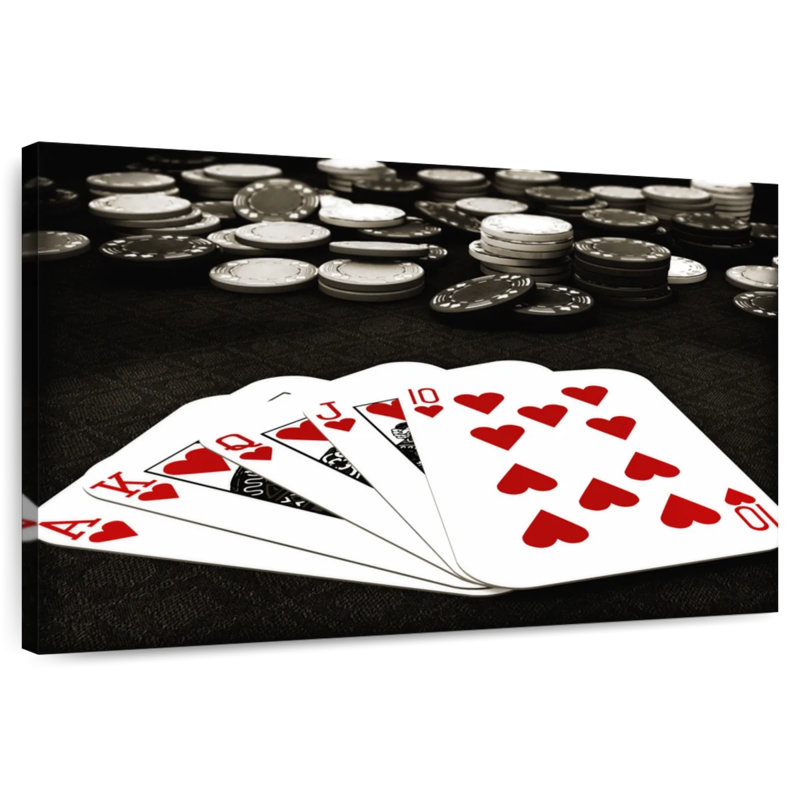 Senne Hearts Royal Flush, 8" H x 12" W