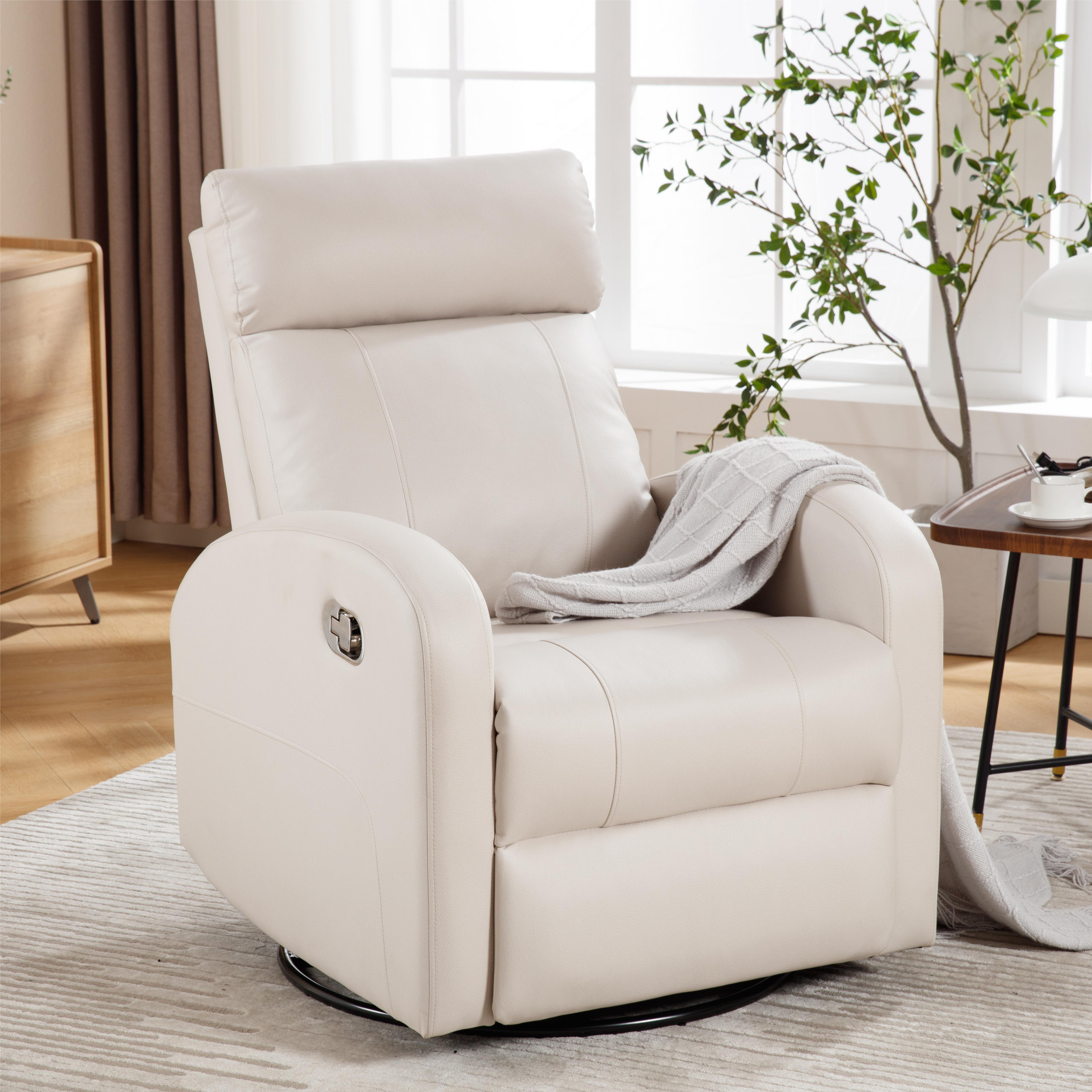 Cerine genuine discount leather manual recliner