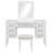 48" Vanity Desk with Mirror and Lights, Makeup Vanity with 7 Drawers and Cushioned Stool, Classic Beige Finish Dressing Table with Hollow Design Drawer for Bedroom, Rubber Wood Legs, Light Beige-1766961995
