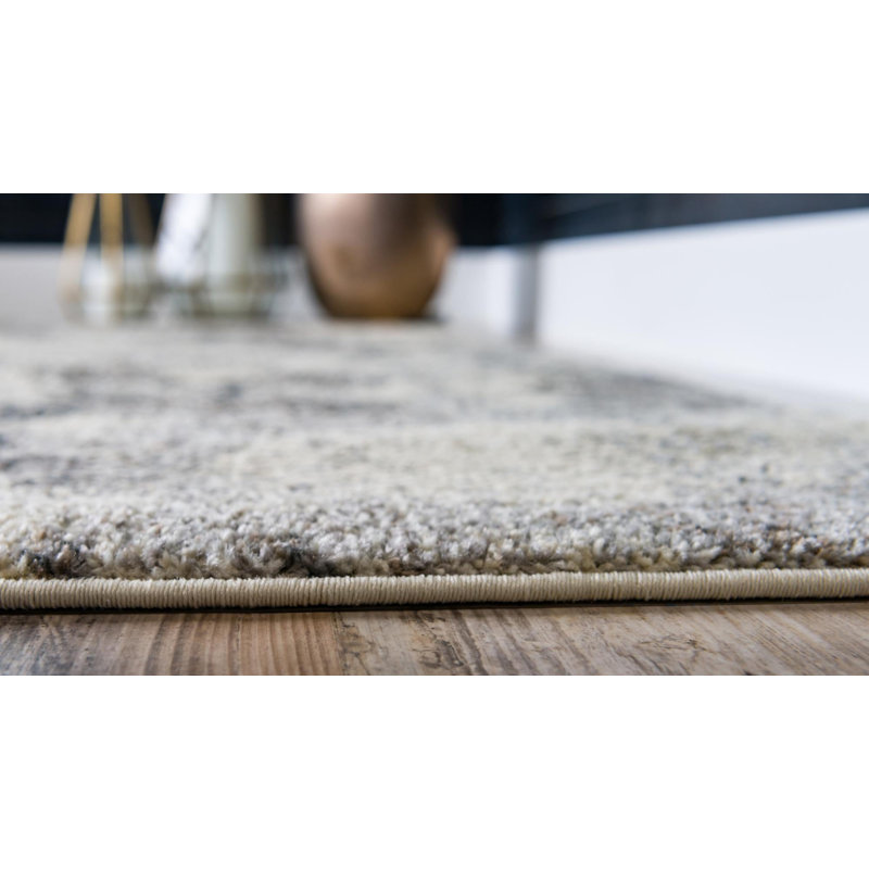 Tapis gris clair Dickenson, Tapis de couloir 2 pi 7 po x 10 pi